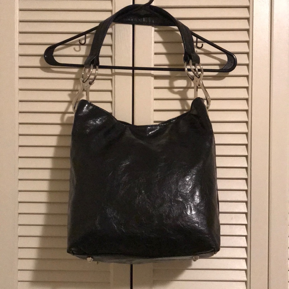 Braciano Black Faux Leather with silver hardware. - Picture 6 of 12